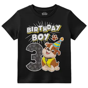 Toddler T-Shirt Paw Patrol Marshall 3rd Birthday Tee Black