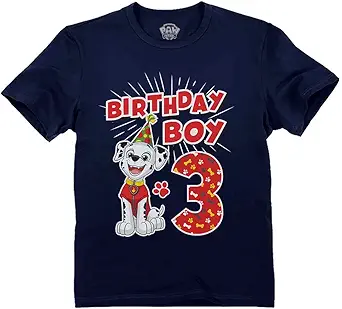 Toddler Boys T-Shirt Paw Patrol Marshall 3rd Birthday Tee