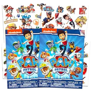 Temporary Tattoos Paw Patrol Chase Marshall Skye 100 Pack