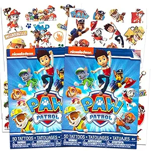 Temporary Tattoos Paw Patrol Chase Marshall Skye 100 Pack