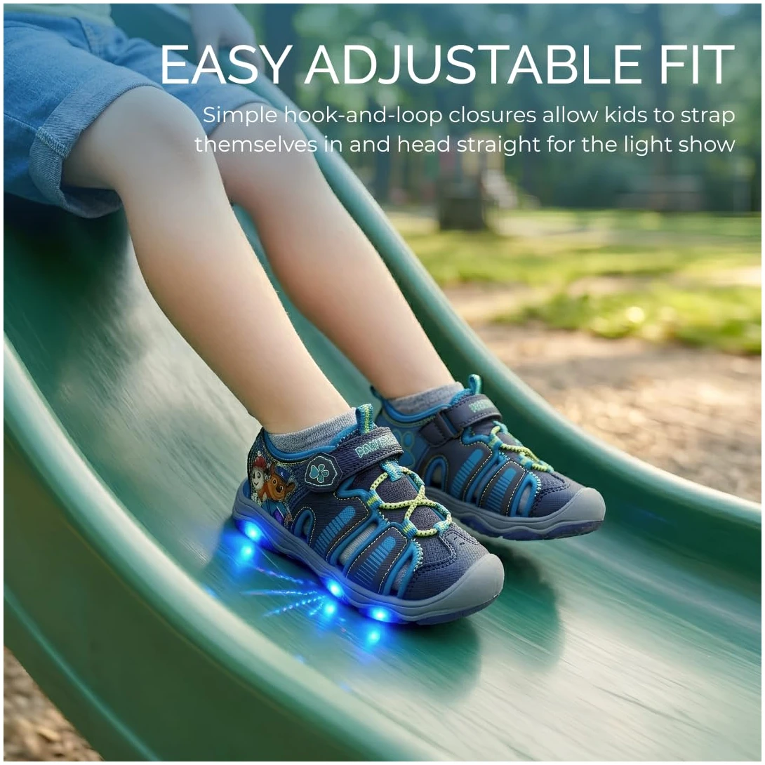 LED Light-Up Sandals Paw Patrol Chase & Marshall Toddler Water Shoes