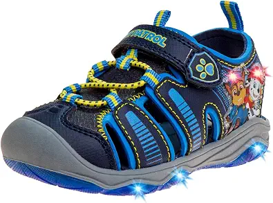LED Light-Up Sandals Paw Patrol Chase & Marshall Toddler Water Shoes