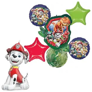 Balloon Decoration Set Paw Patrol Marshall Dino Birthday 7pc