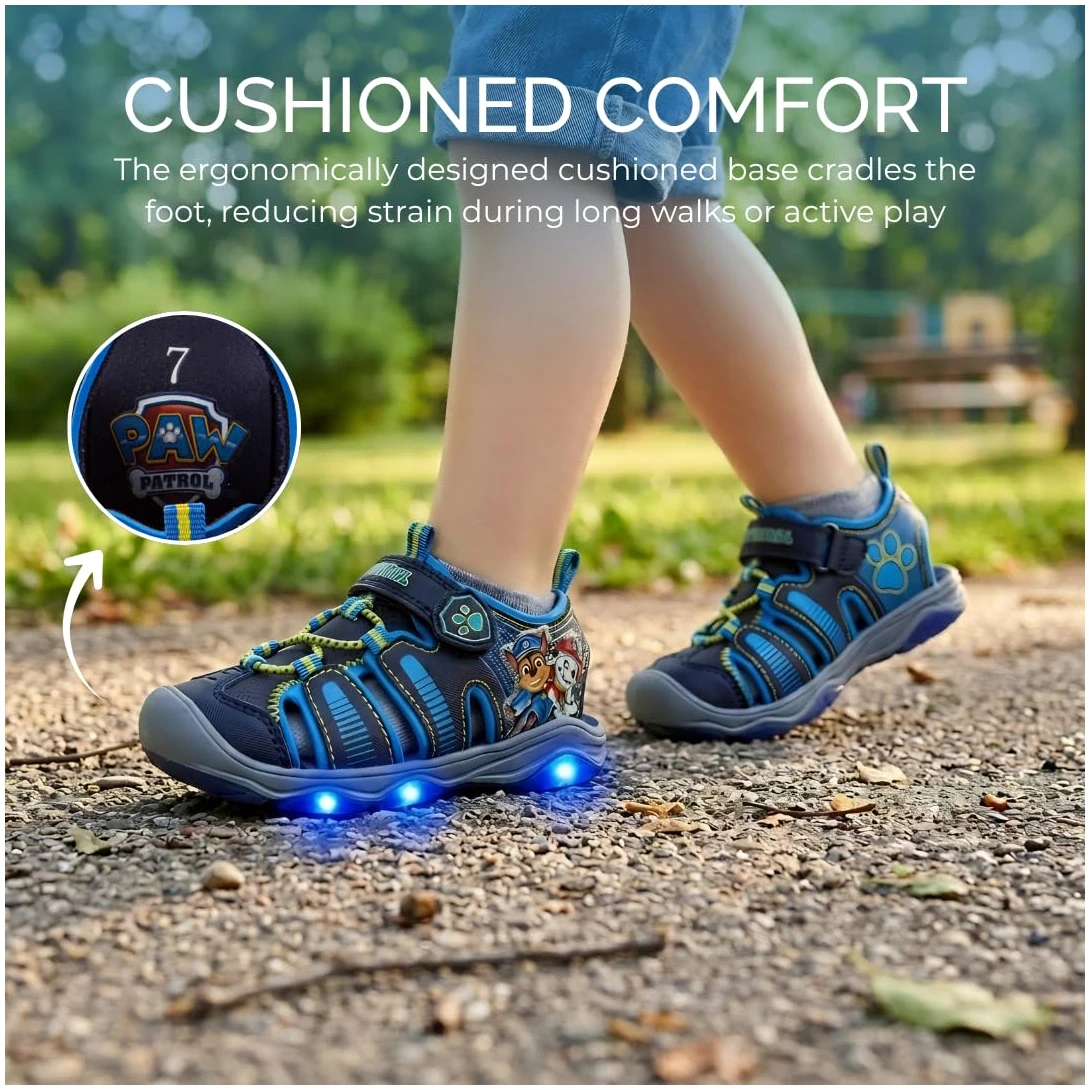LED Light-Up Sandals Paw Patrol Chase & Marshall Toddler Water Shoes
