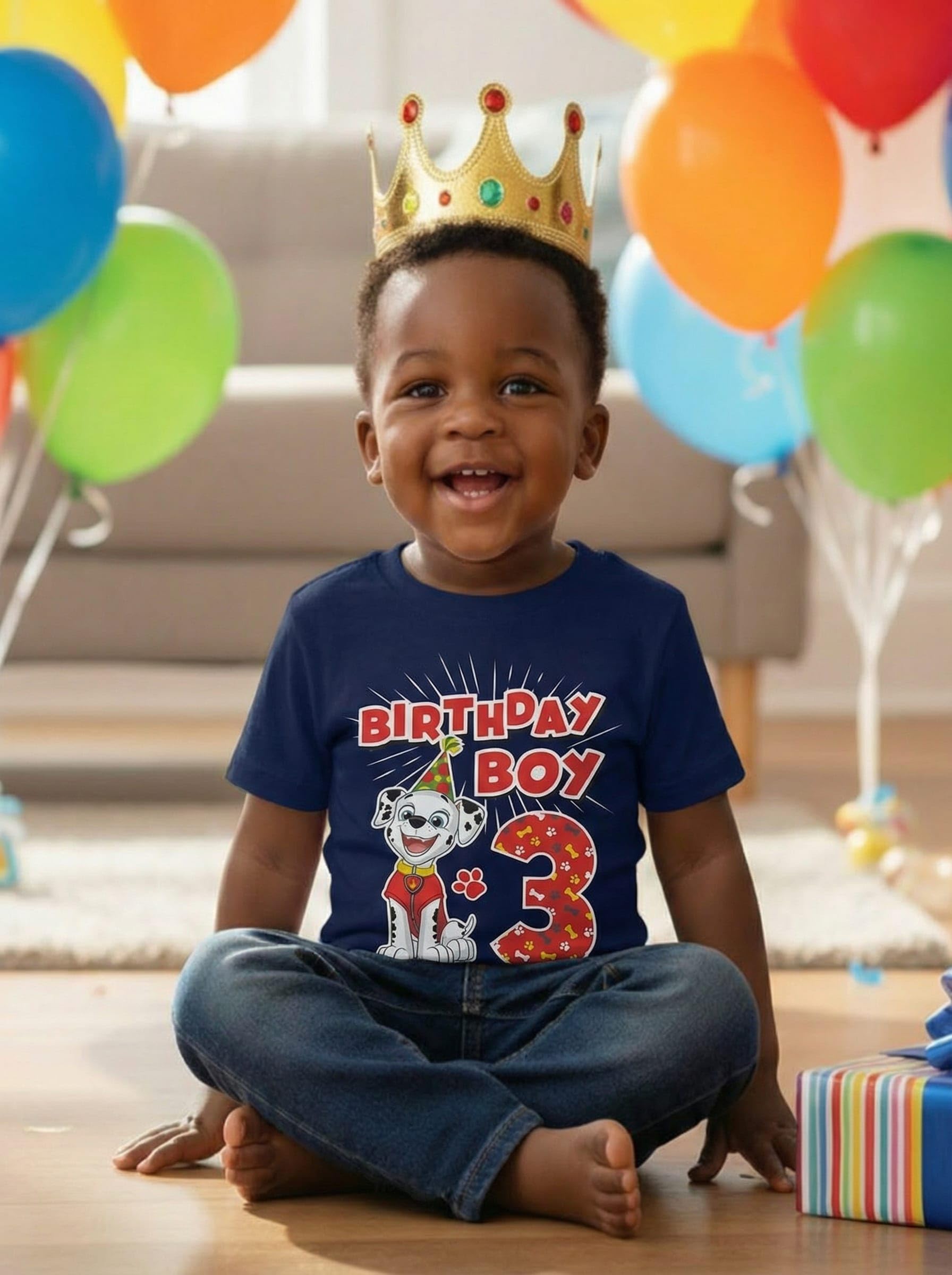 Toddler Boys T-Shirt Paw Patrol Marshall 3rd Birthday Tee