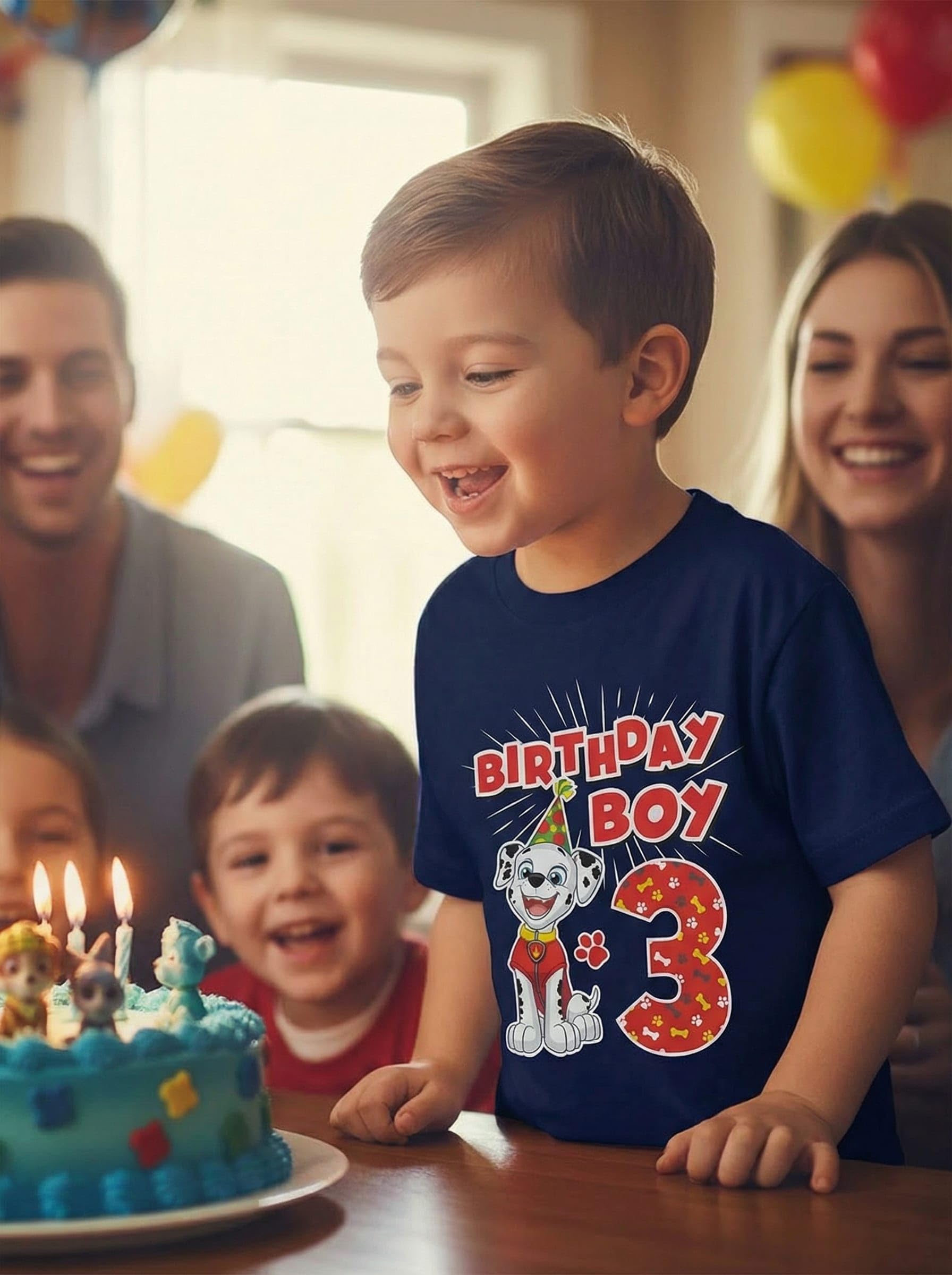Toddler Boys T-Shirt Paw Patrol Marshall 3rd Birthday Tee