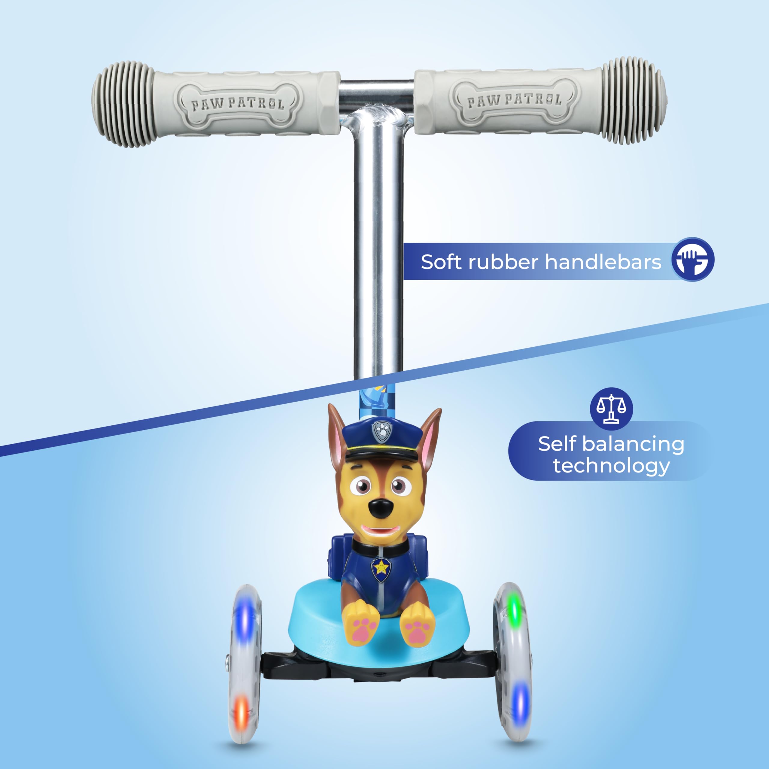Kick Scooter Paw Patrol 3 Wheel Self Balancing Light Up LED