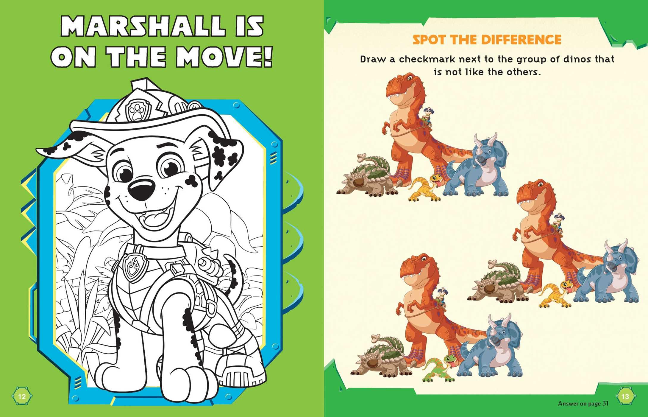 Book and Magnetic Play Set Paw Patrol The Dino Movie