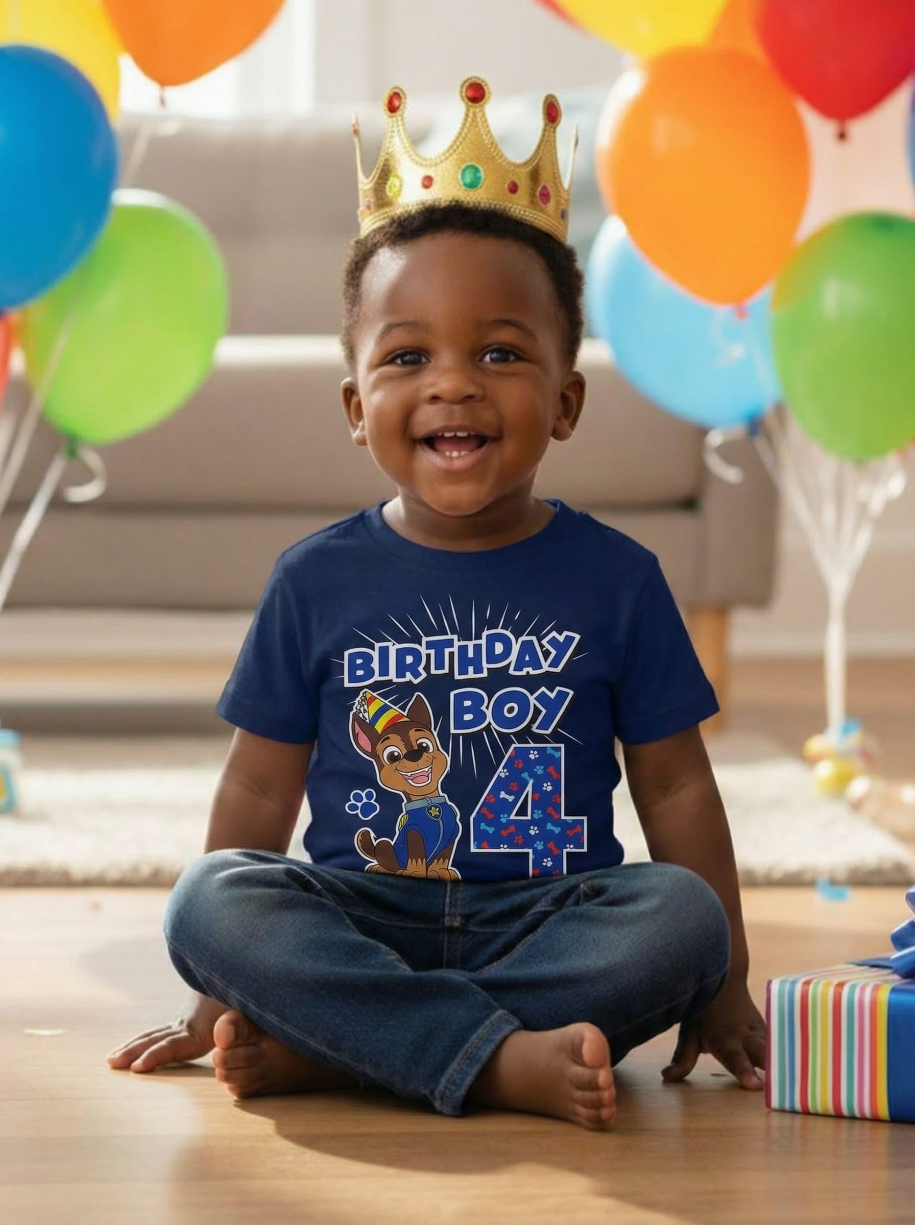 Toddler T-Shirt Paw Patrol Chase Birthday Party Tee
