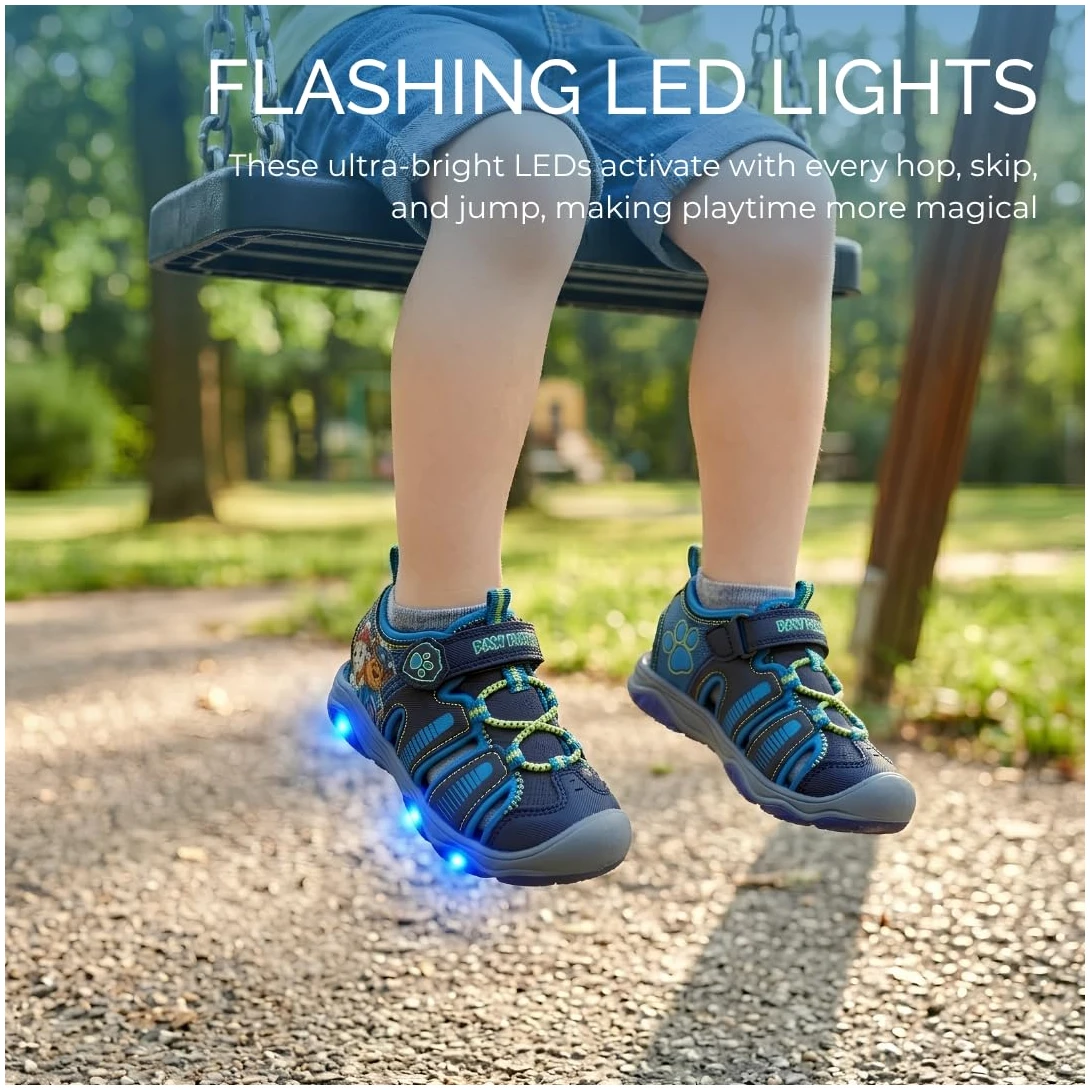 LED Light-Up Sandals Paw Patrol Chase & Marshall Toddler Water Shoes