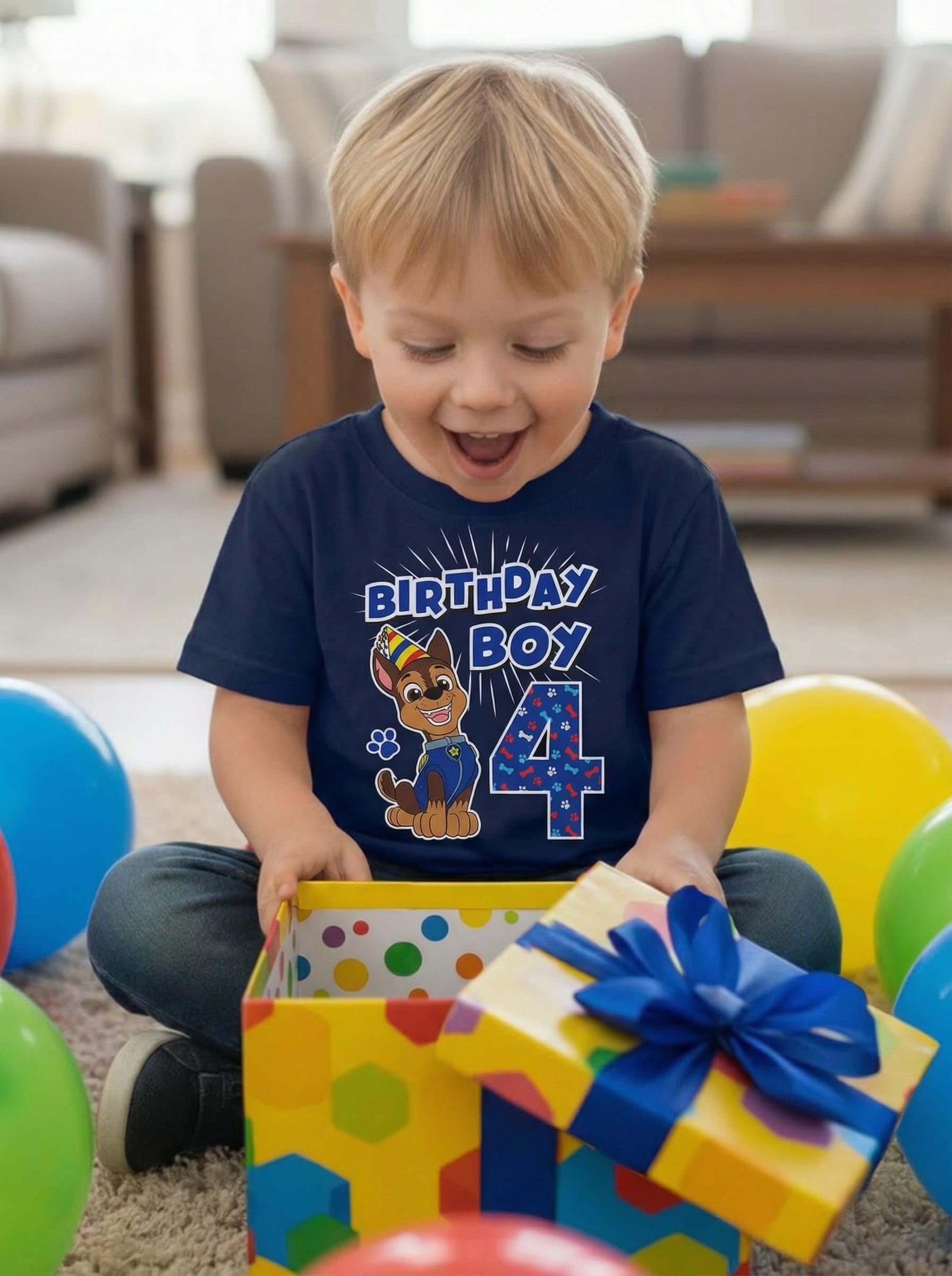 Toddler T-Shirt Paw Patrol Chase Birthday Party Tee