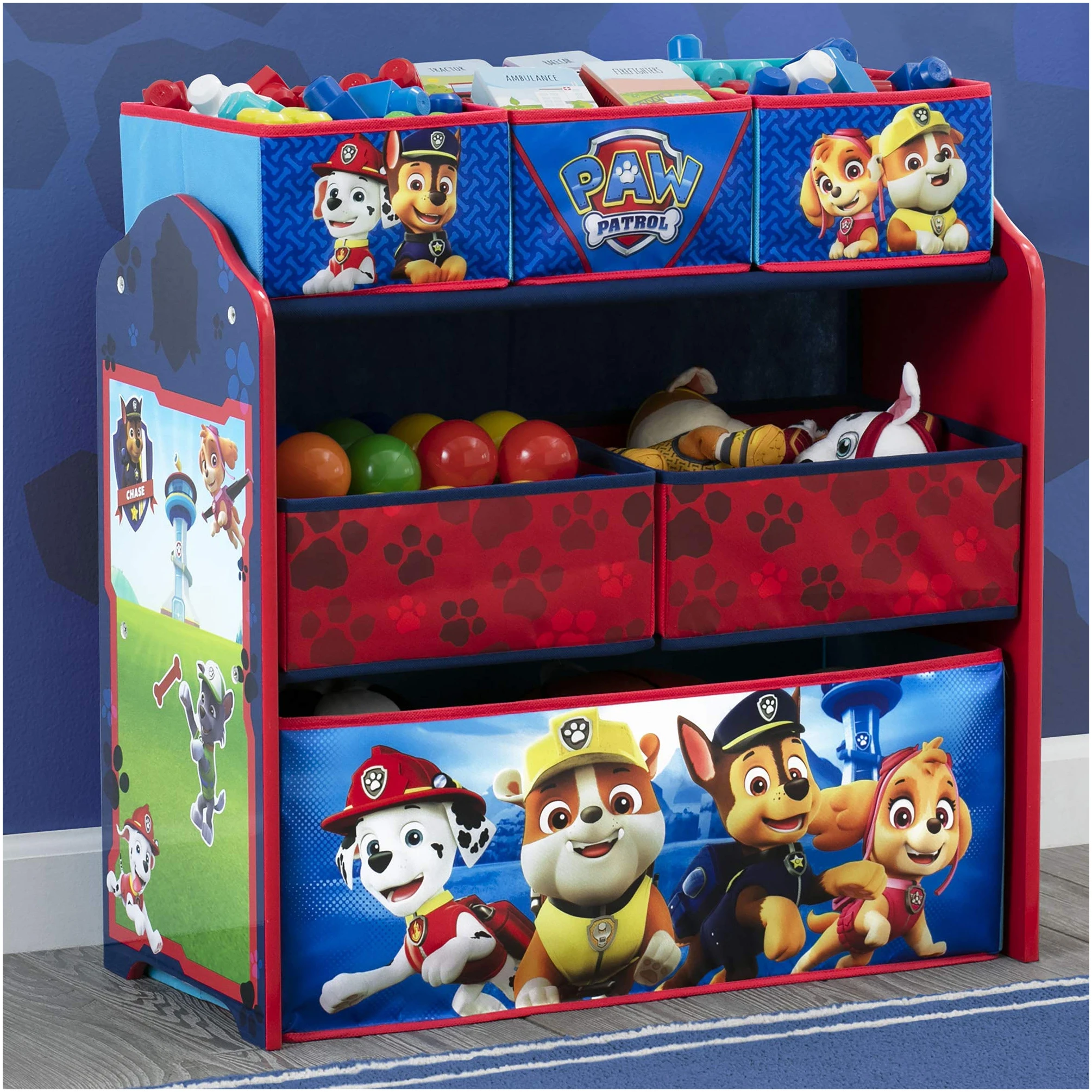 6 Bin Toy Storage Organizer Paw Patrol Design & Store