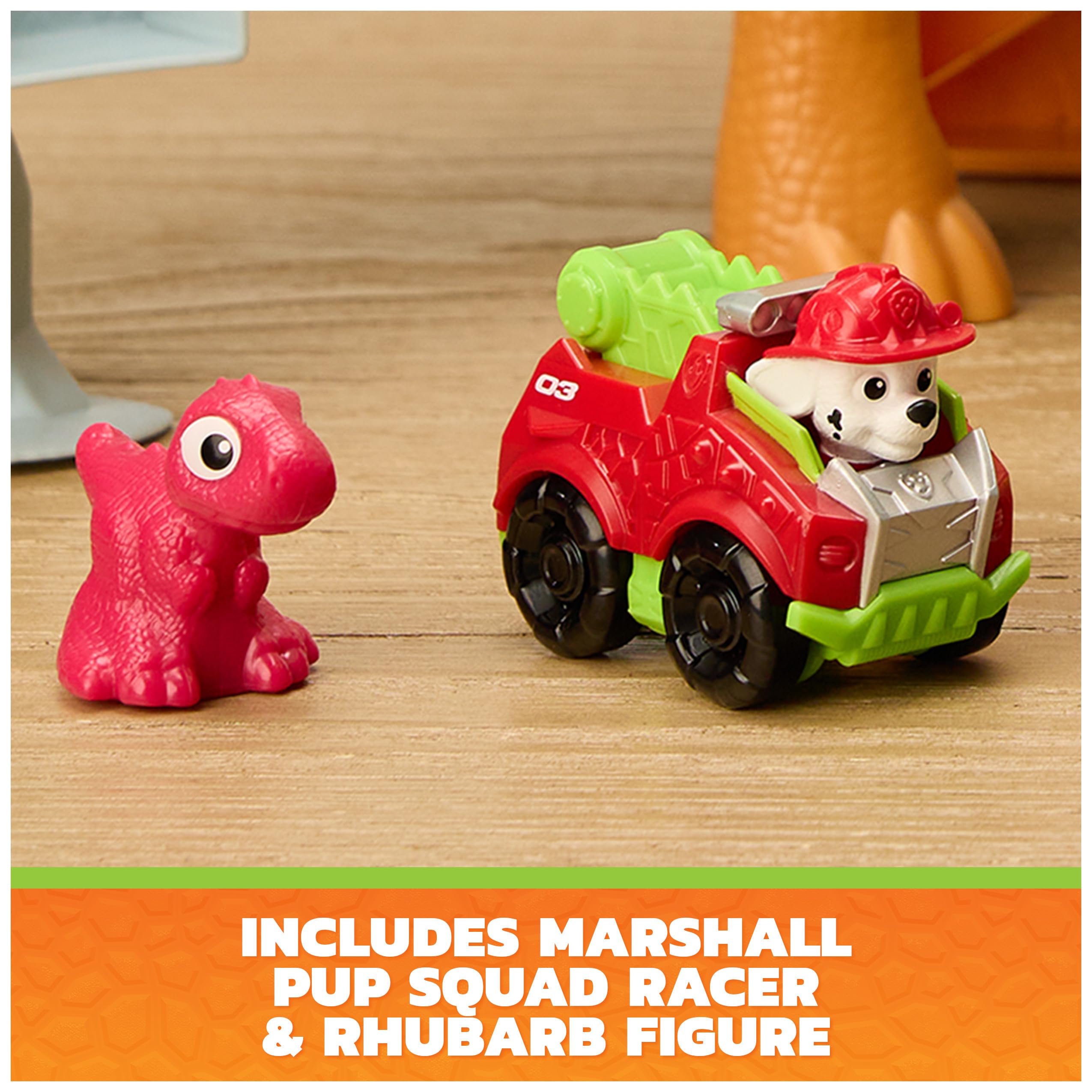 Lift & Race Dino Playset Paw Patrol Dino Movie Marshall & Rhubarb