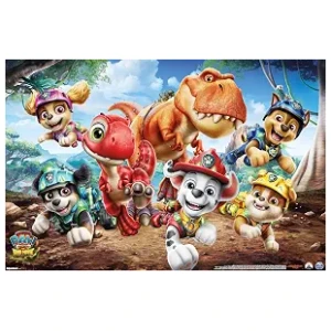 Wall Poster Paw Patrol Dino Movie Group Unframed