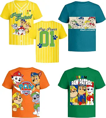 Kids Graphic T-Shirt Paw Patrol Chase Marshall Skye Rubble