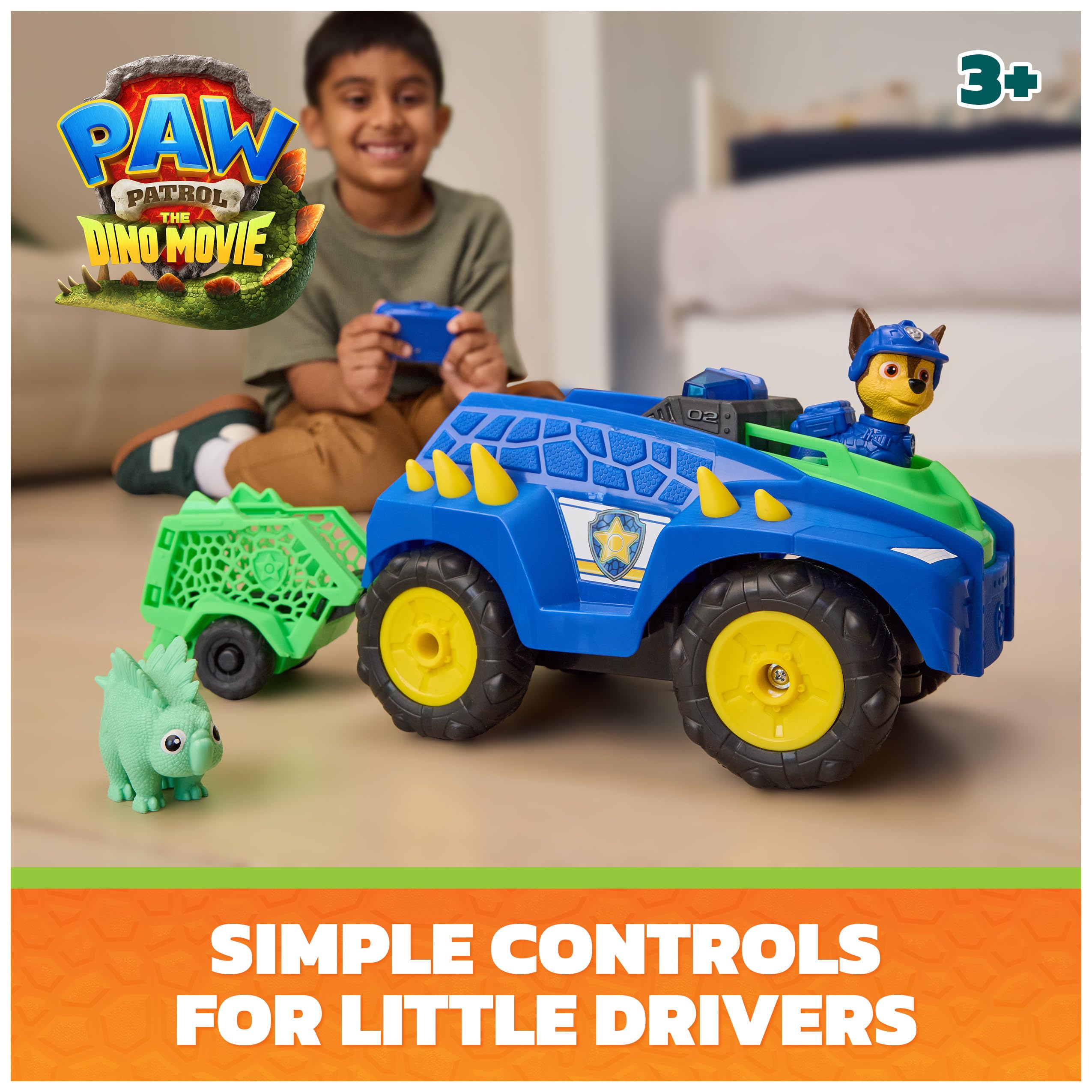 RC Car Paw Patrol Dino Movie Chase Dino Tow & Dash