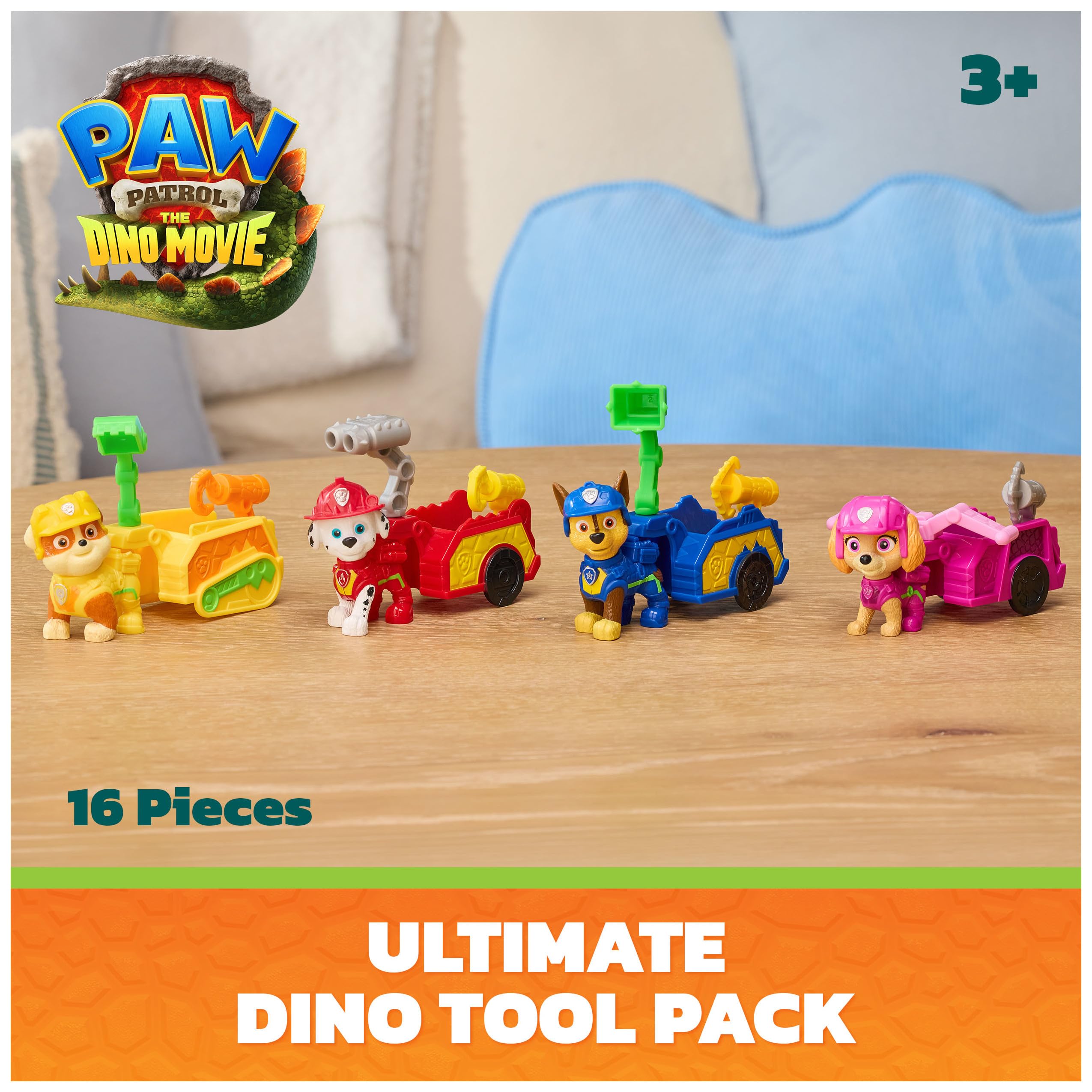 Dino Tool Pack Paw Patrol Dino Movie 16-Piece Figure Set
