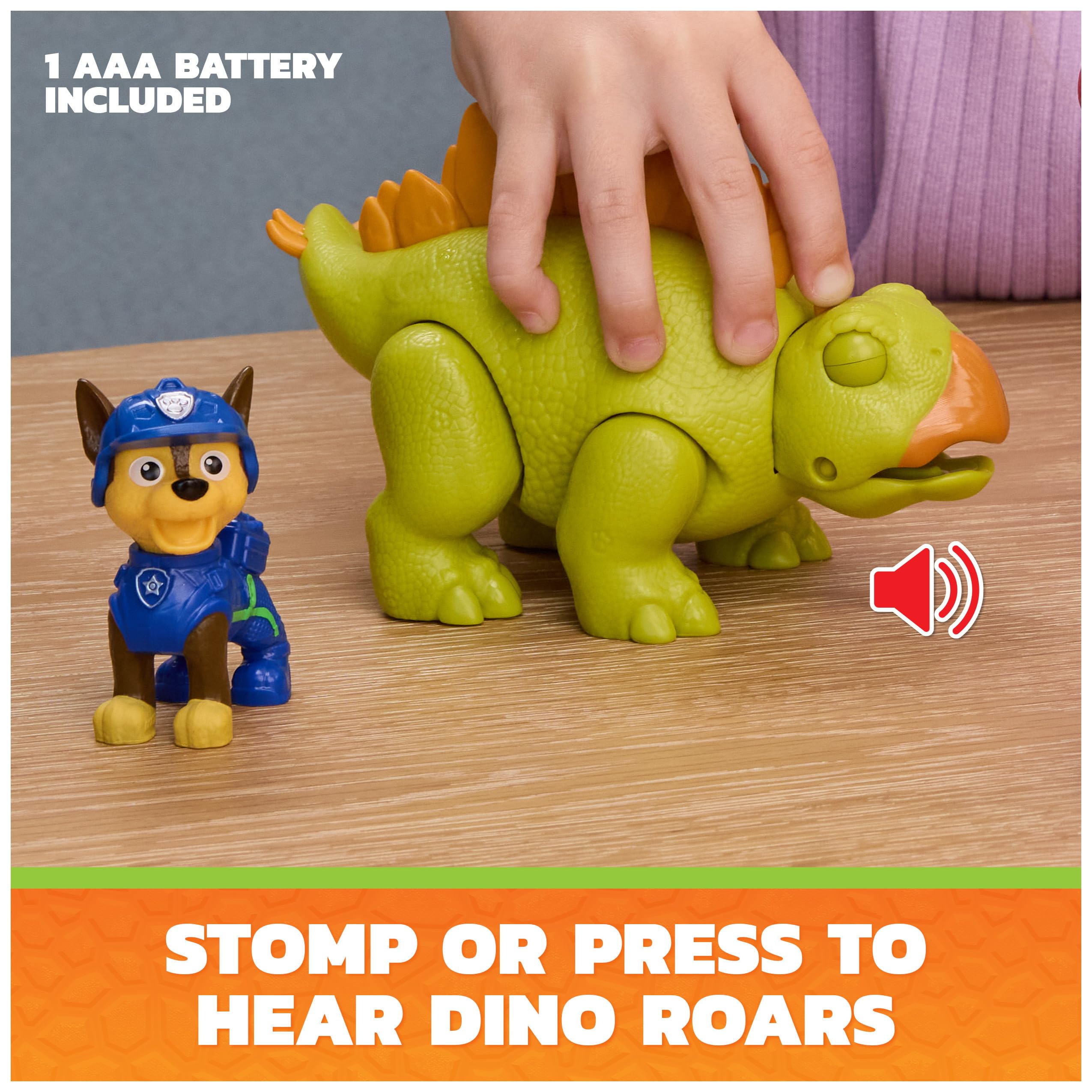 Roaring Dino Toy Set Paw Patrol Dino Movie Chase and Stegosaurus
