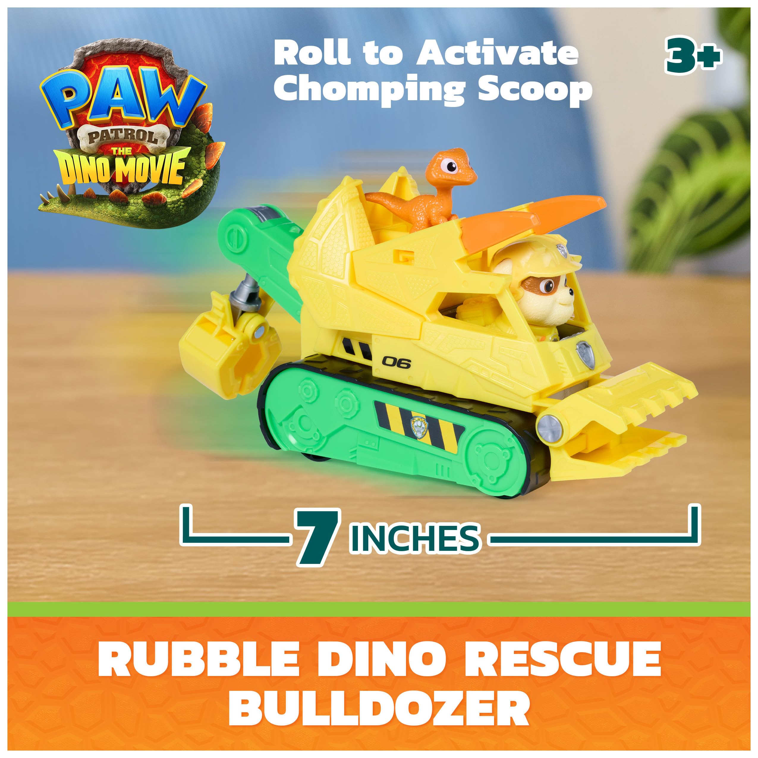 Toy Truck Paw Patrol Rubble Dino Rescue Bulldozer