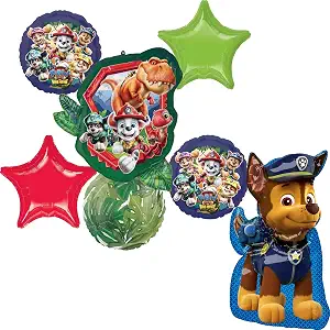Balloon Set Paw Patrol Chase Dino Birthday Party Decorations 7pc