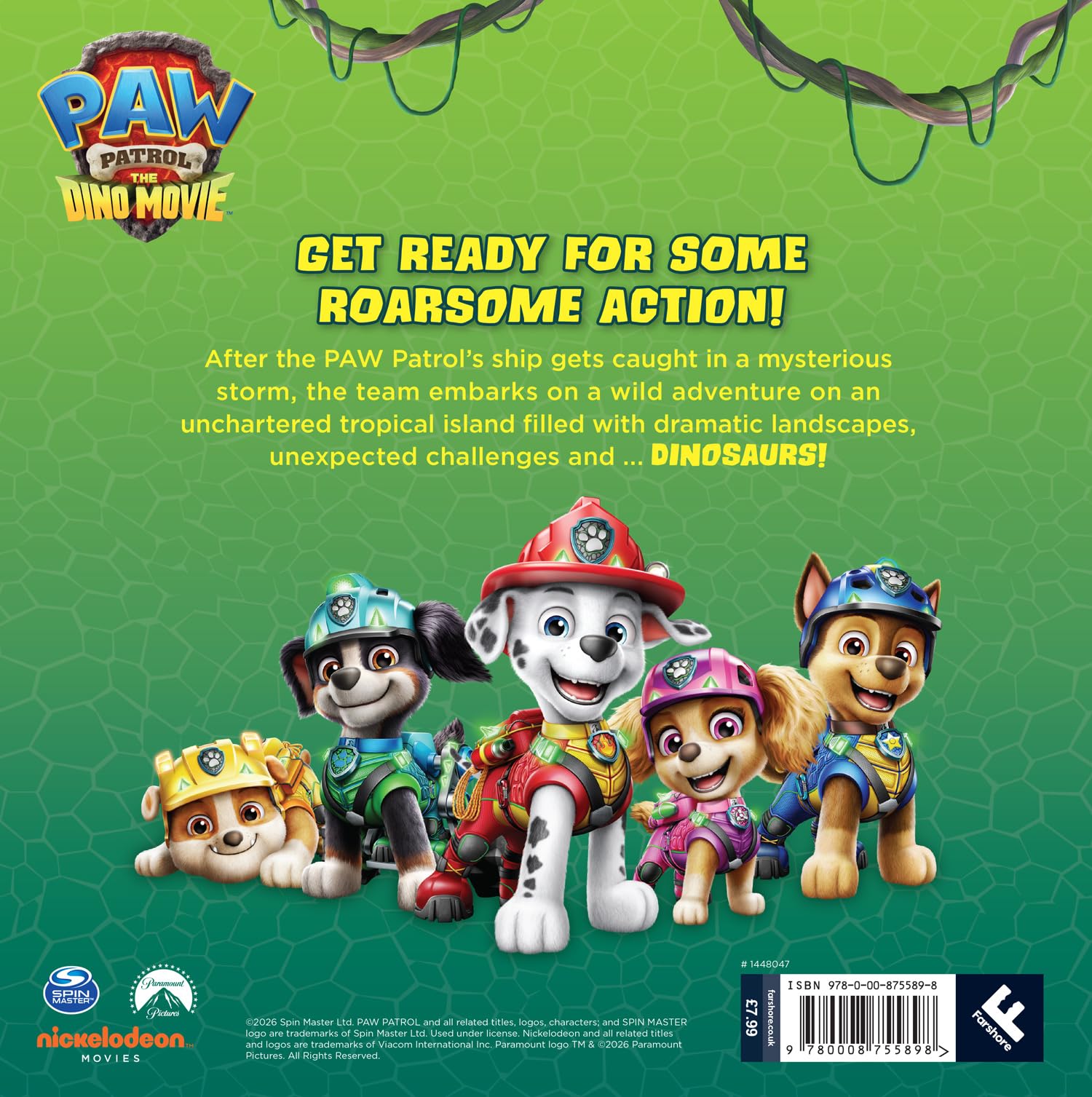 Storybook Paw Patrol Dino Movie Big Dinosaur Adventure