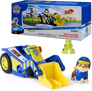 Pull Back Bulldozer Toy Paw Patrol Rubble with Turtle Figure