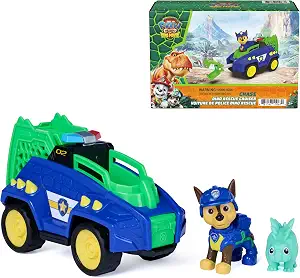 Toy Vehicle Paw Patrol Chase Dino Rescue Cruiser with 2 Figures
