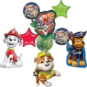 Balloon Set Paw Patrol Dino Chase Marshall Rubble 9pc