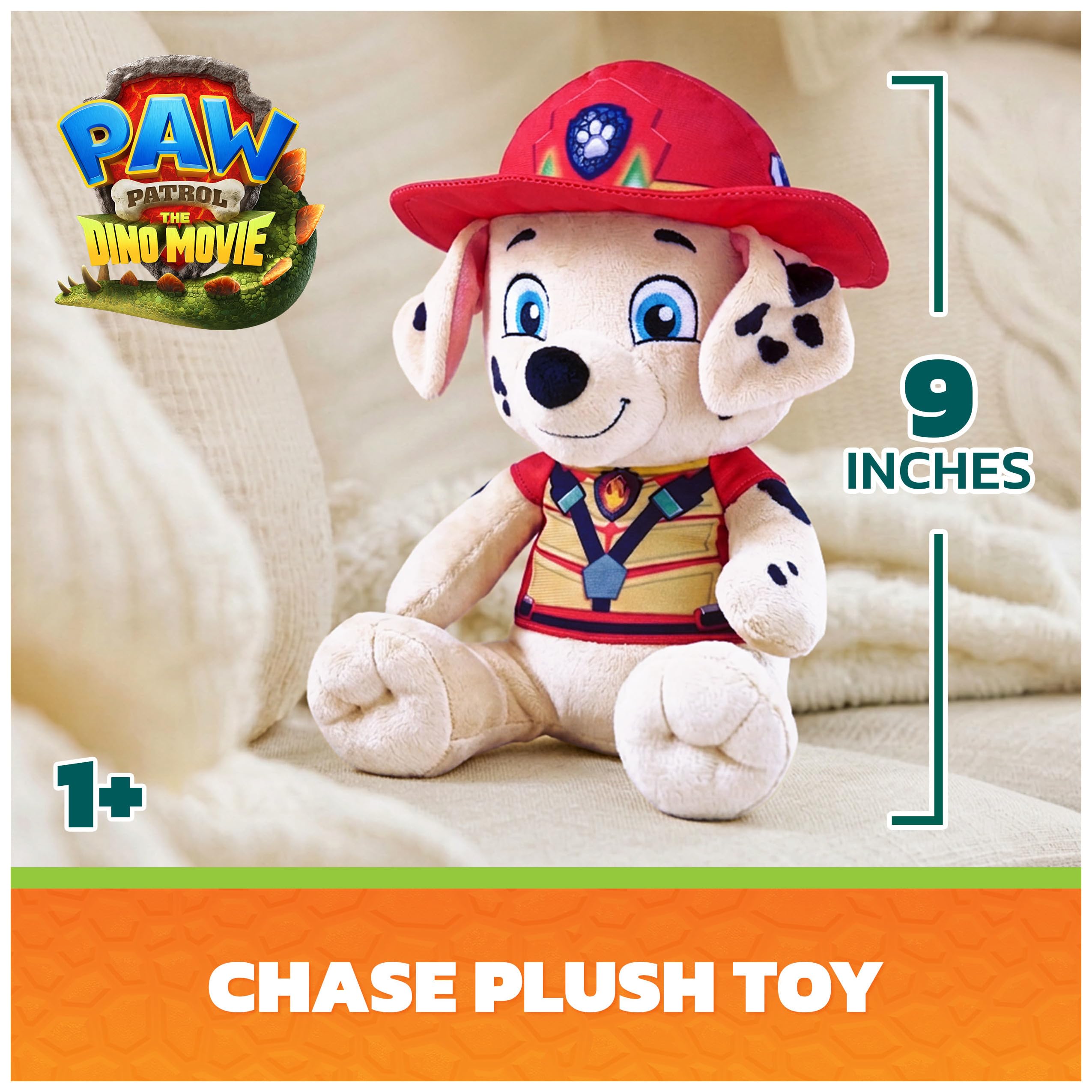 Marshall Plush Paw Patrol Dino Movie 9-Inch Soft Toy