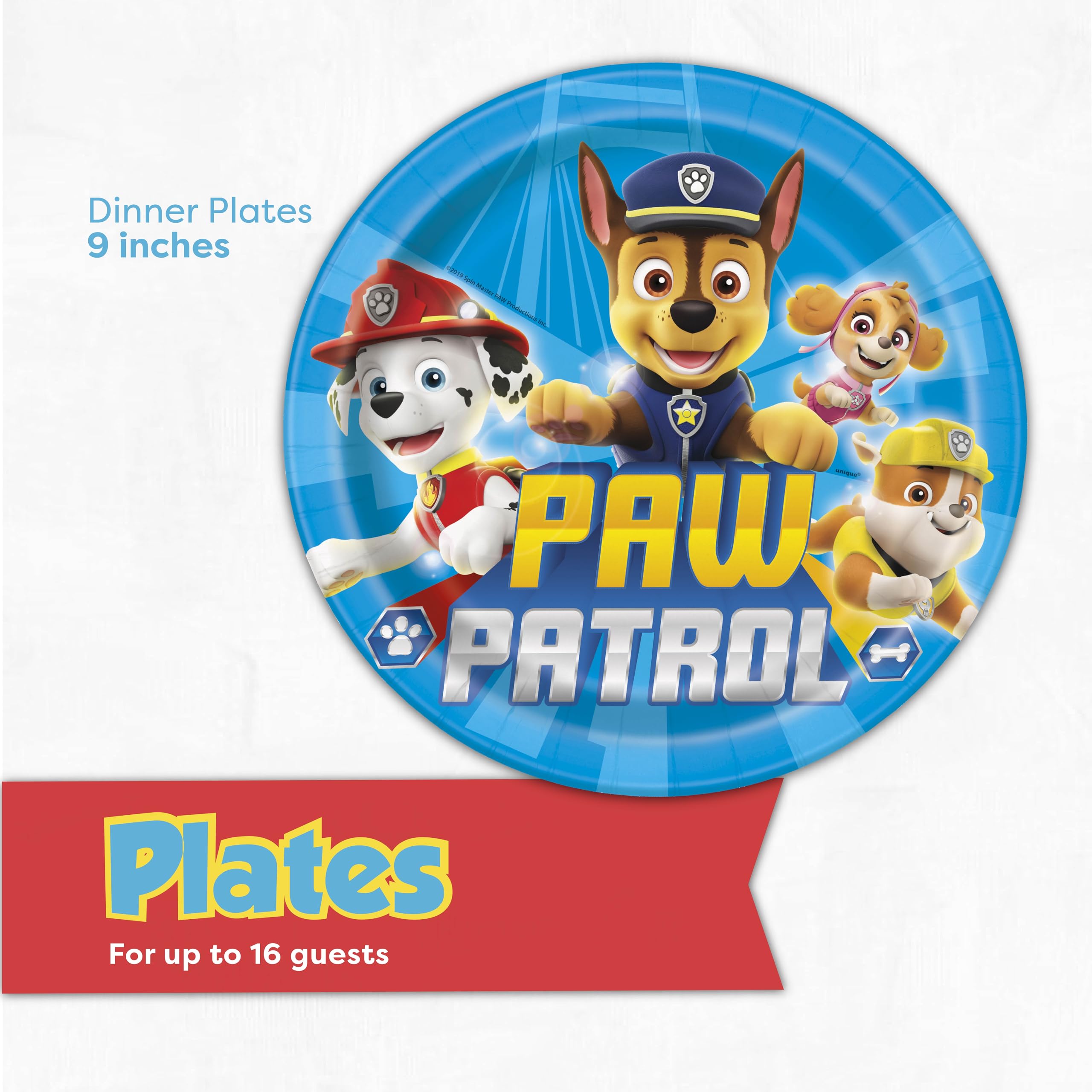 Party Plates and Napkins Set Paw Patrol 33-Piece Birthday Tableware