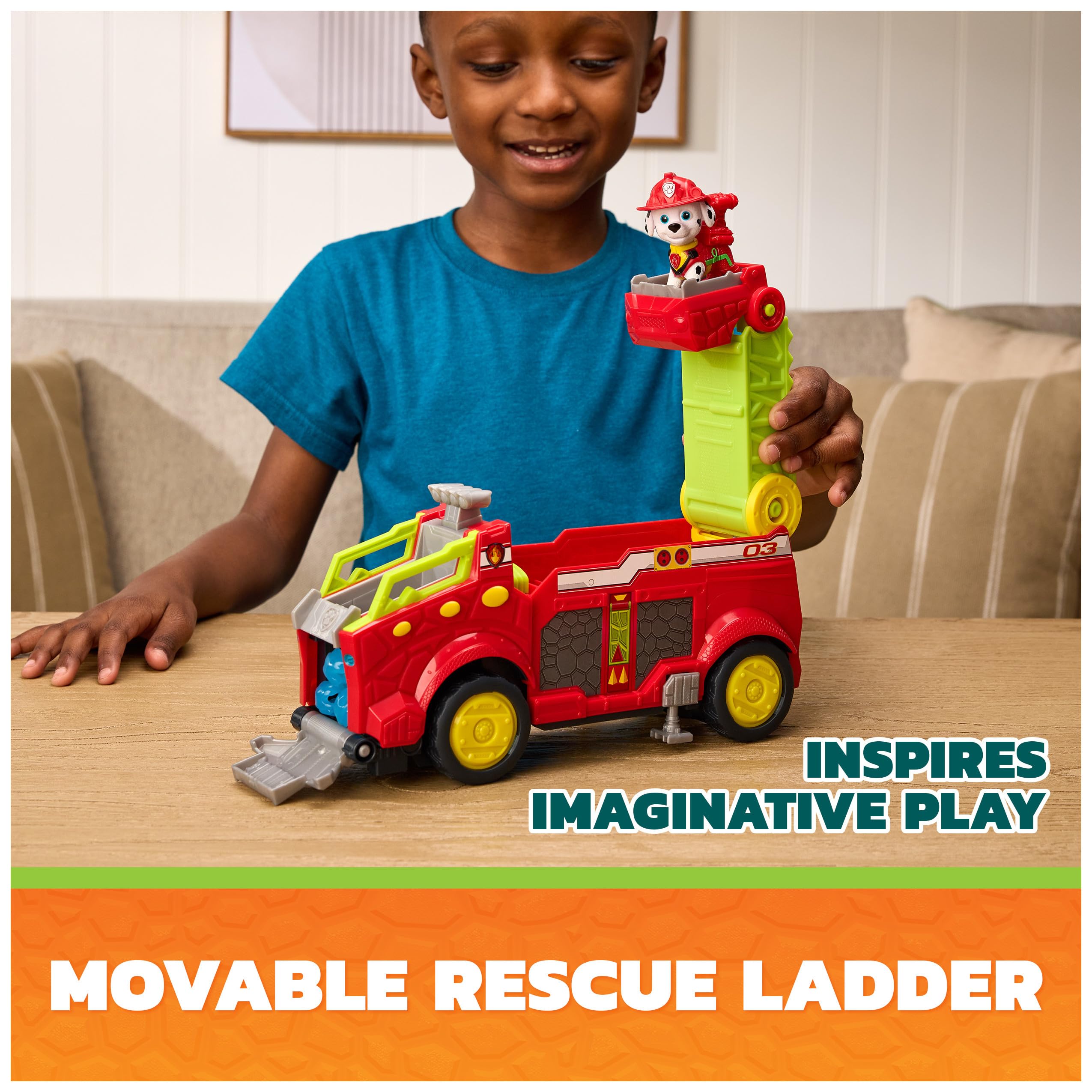 Firetruck Toy Paw Patrol Marshall Dino Movie Rescue Responder