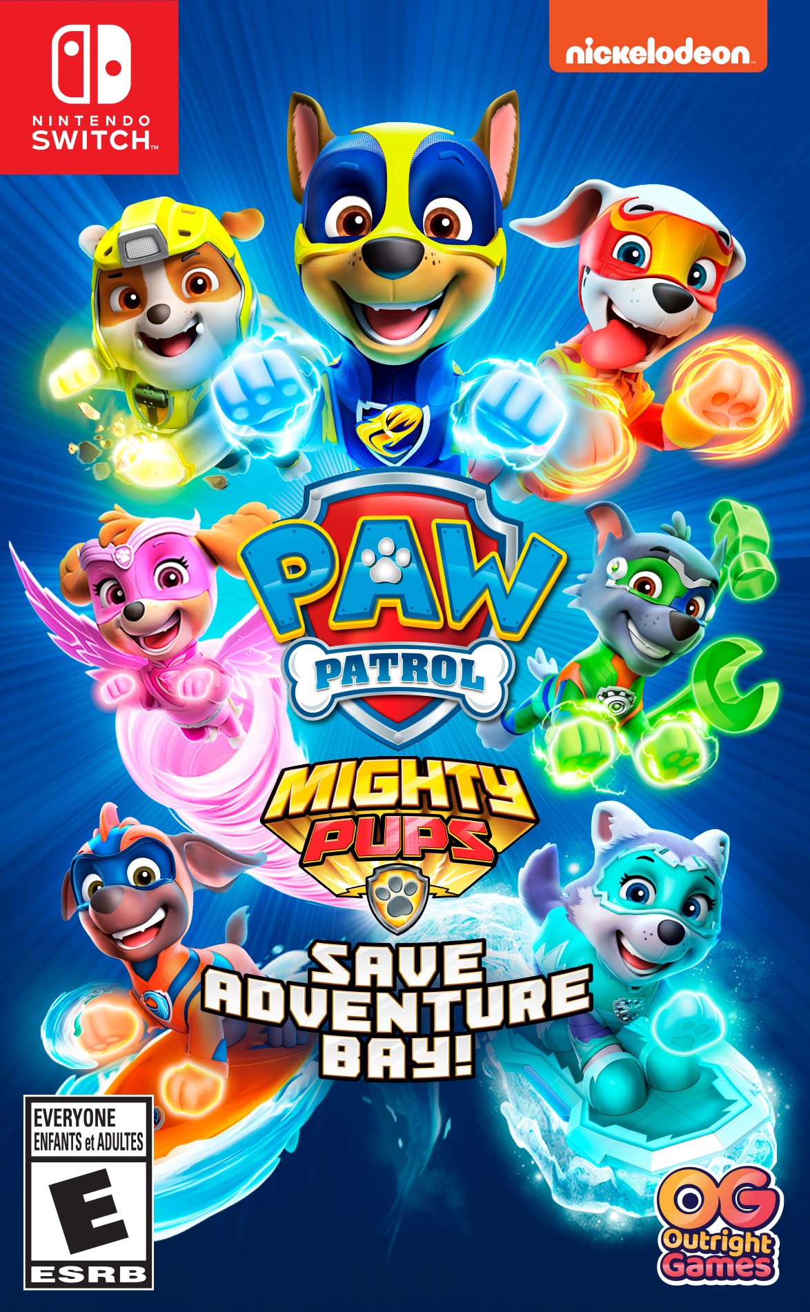 Nintendo Switch Game Paw Patrol Mighty Pups Save Adventure Bay