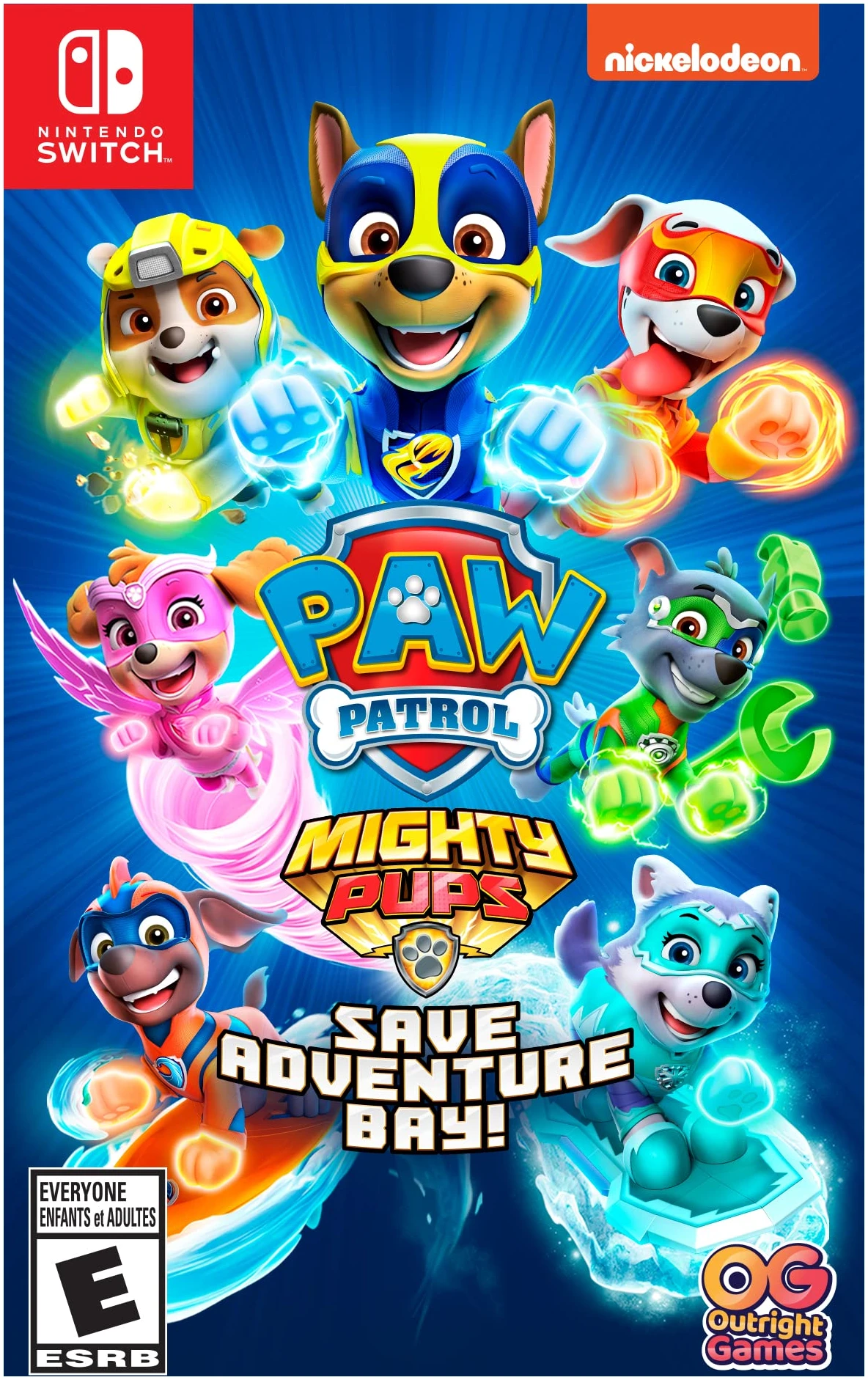 Nintendo Switch Game Paw Patrol Mighty Pups Save Adventure Bay