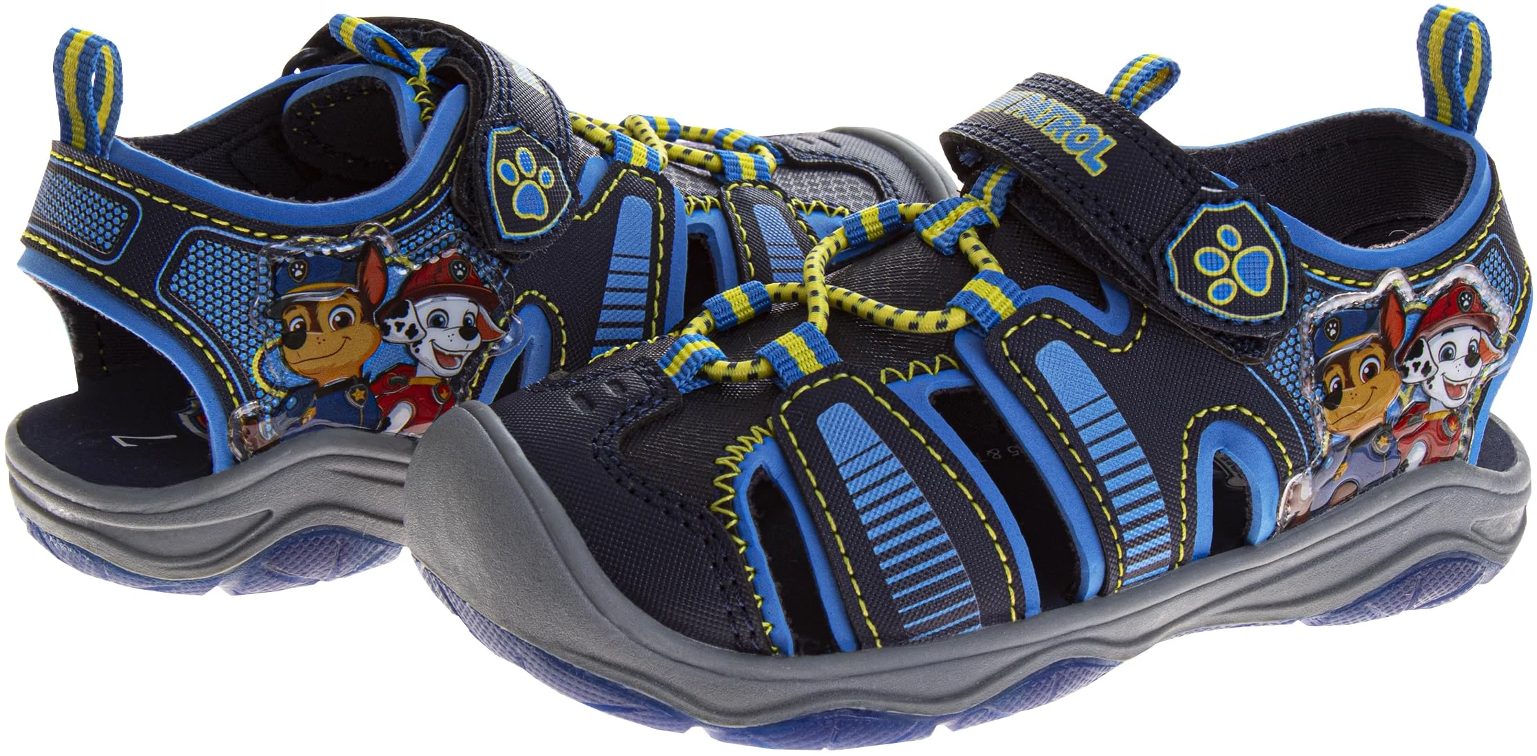 LED Light-Up Sandals Paw Patrol Chase & Marshall Toddler Water Shoes