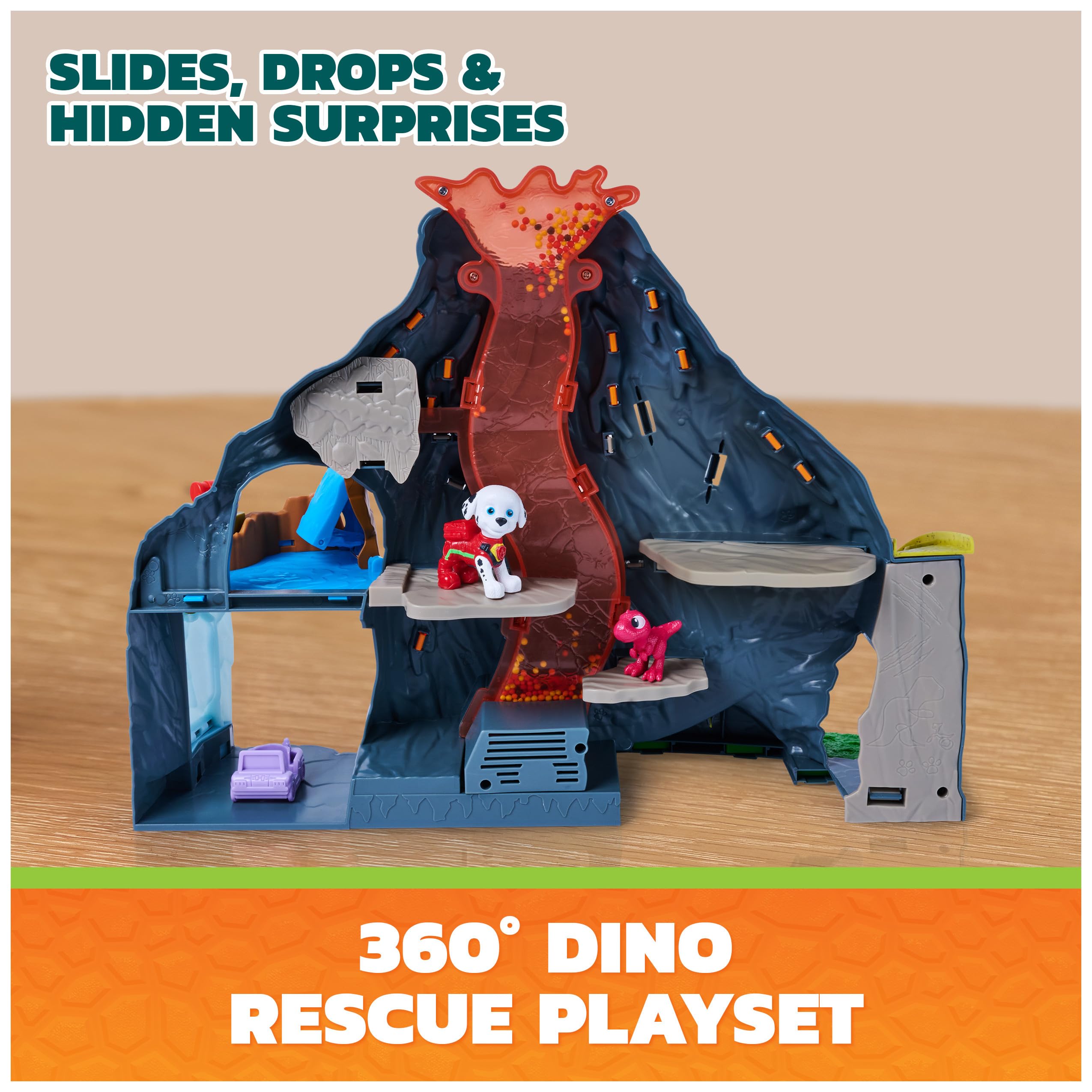 Volcano Playset Paw Patrol Dino Movie Marshall & Rhubarb