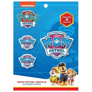 Mom Patrol Paw Patrol Vinyl Decals – Set of 3 Badge Stickers