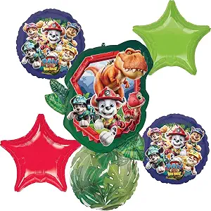 Balloon Bouquet Paw Patrol Dino Movie 6pc Party Decorations