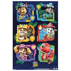 Wall Poster Paw Patrol Dino Movie Grid Unframed