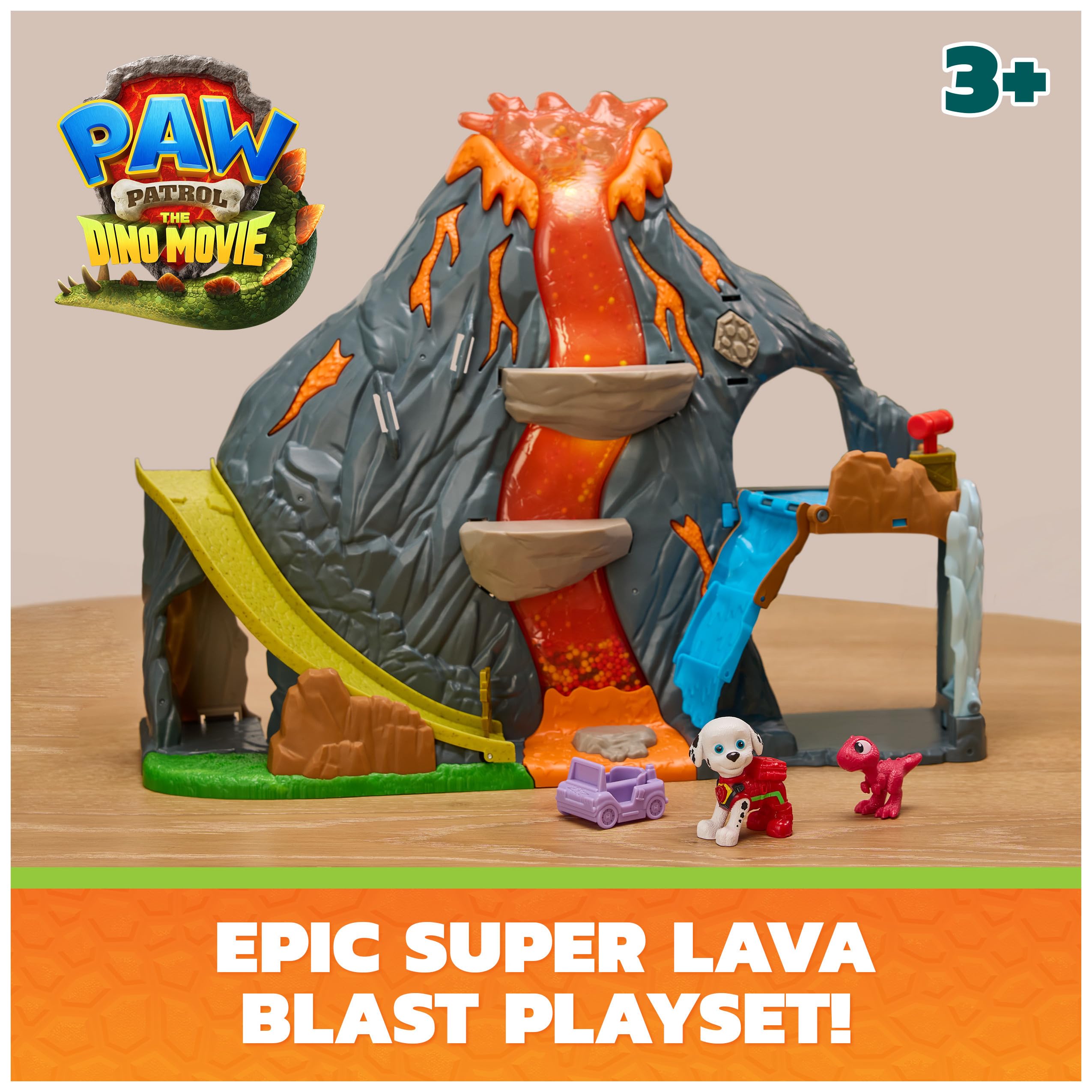 Volcano Playset Paw Patrol Dino Movie Marshall & Rhubarb