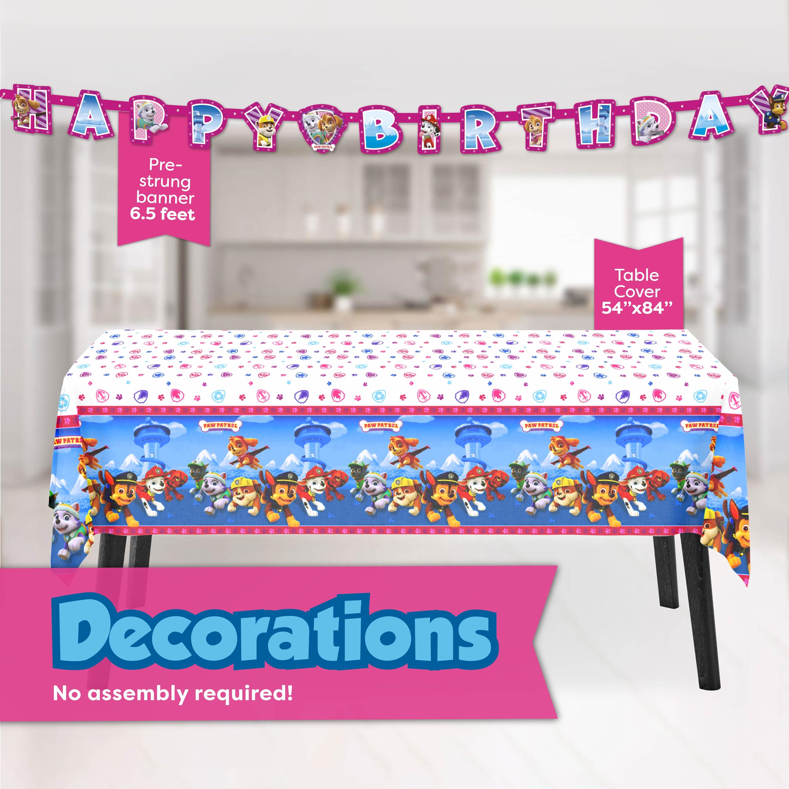 Birthday Party Supplies Kit Paw Patrol Skye - Serves 16 Guests