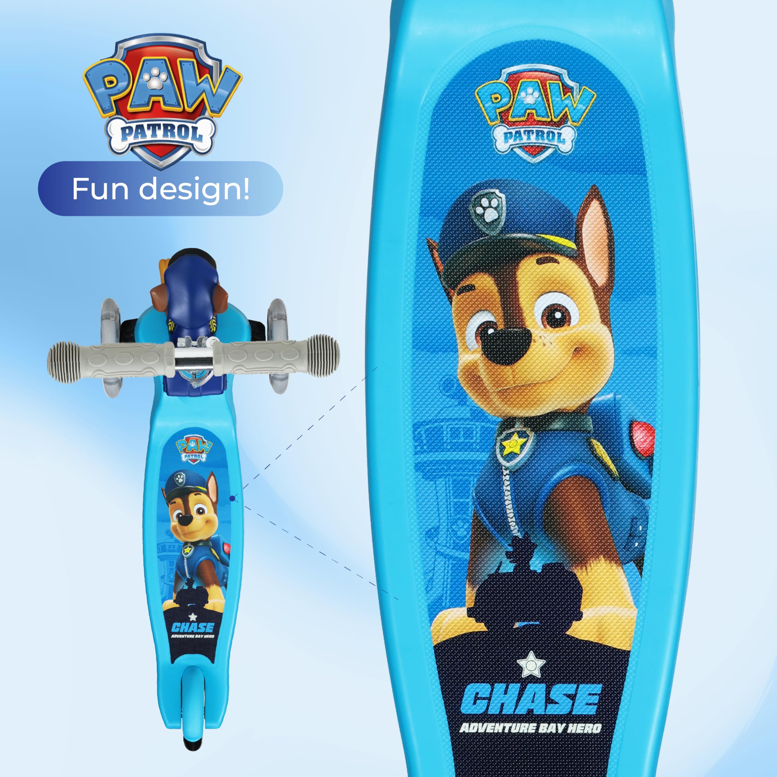 Kick Scooter Paw Patrol 3 Wheel Self Balancing Light Up LED