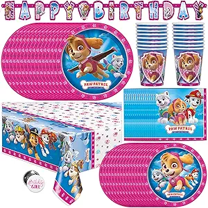 Birthday Party Supplies Kit Paw Patrol Skye - Serves 16 Guests