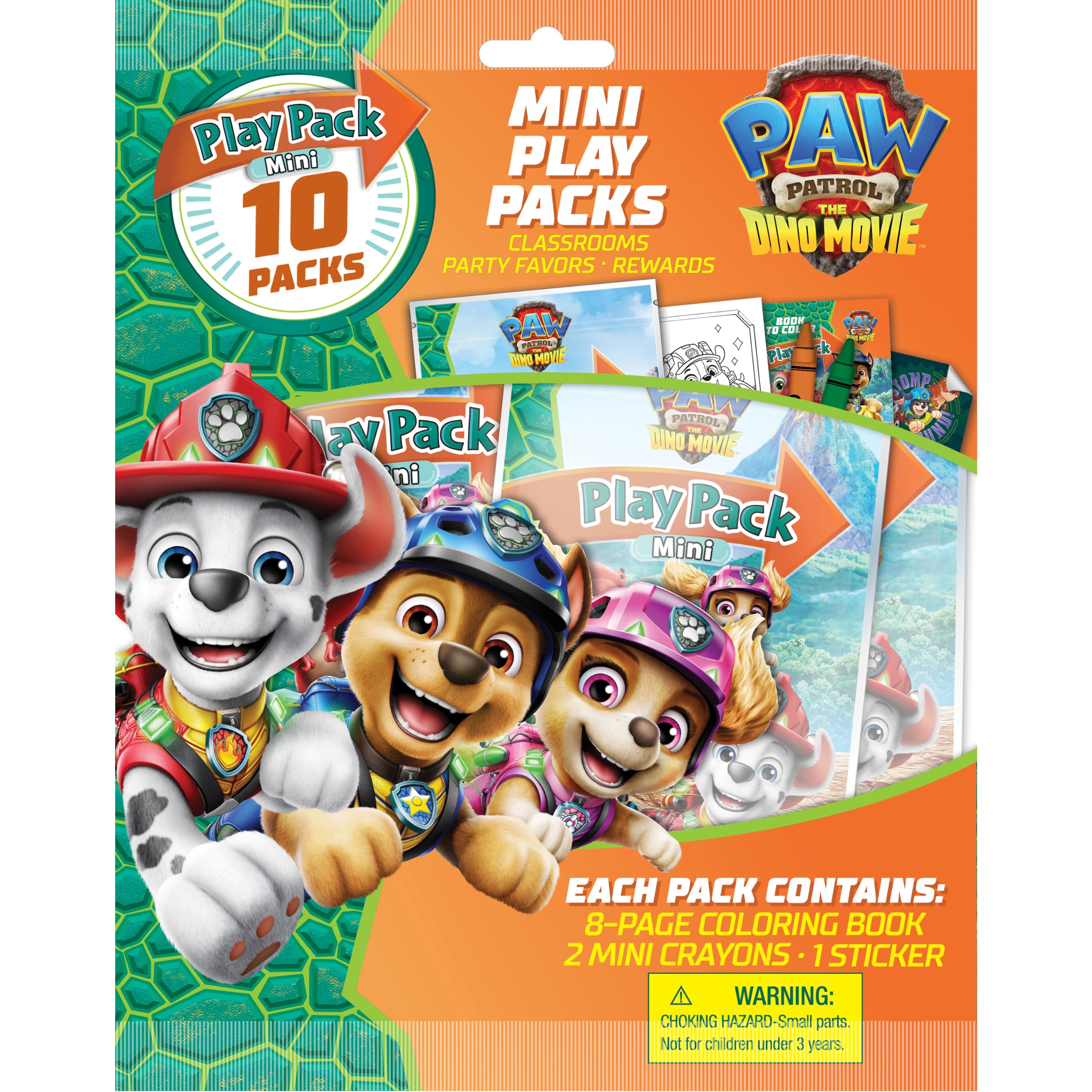 Paw Patrol Dino Movie Play Pack 10-Pack Party Favor Set