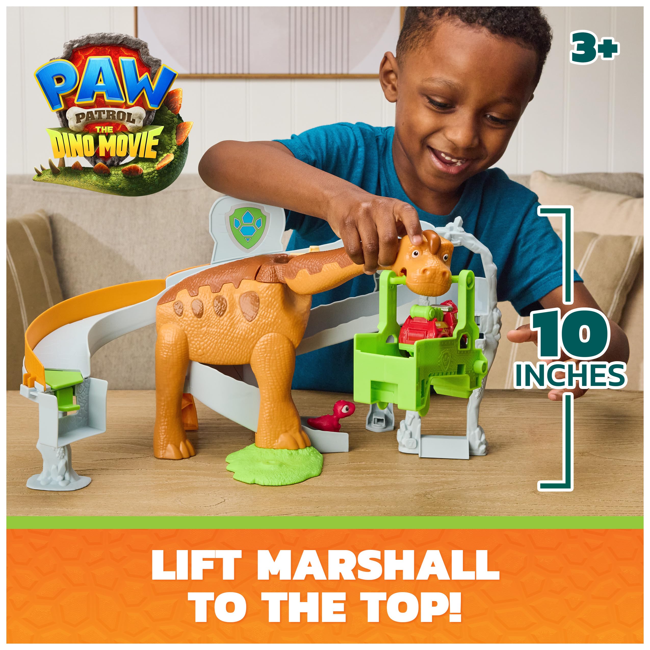 Lift & Race Dino Playset Paw Patrol Dino Movie Marshall & Rhubarb