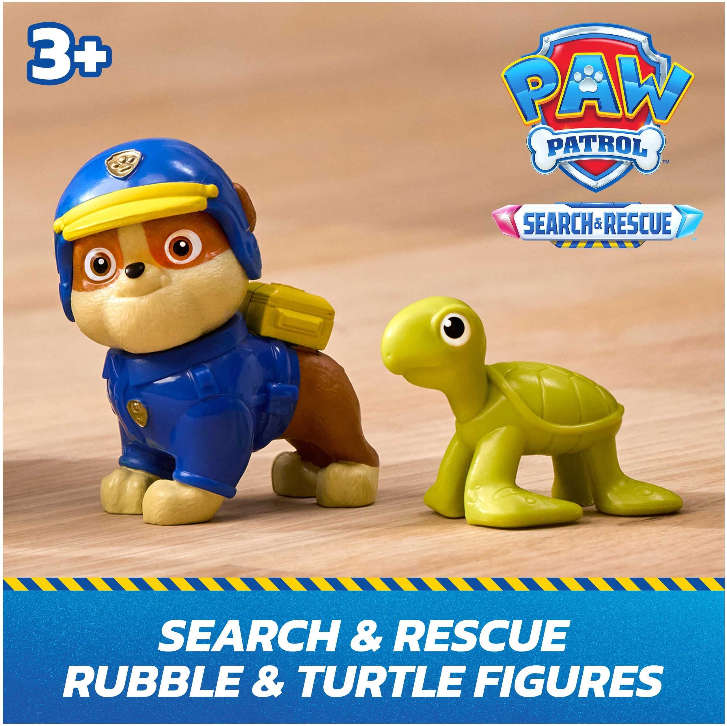 Pull Back Bulldozer Toy Paw Patrol Rubble with Turtle Figure