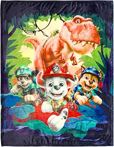 Throw Blanket Paw Patrol Dino Movie Silk Touch Plush, 60 x 46 in