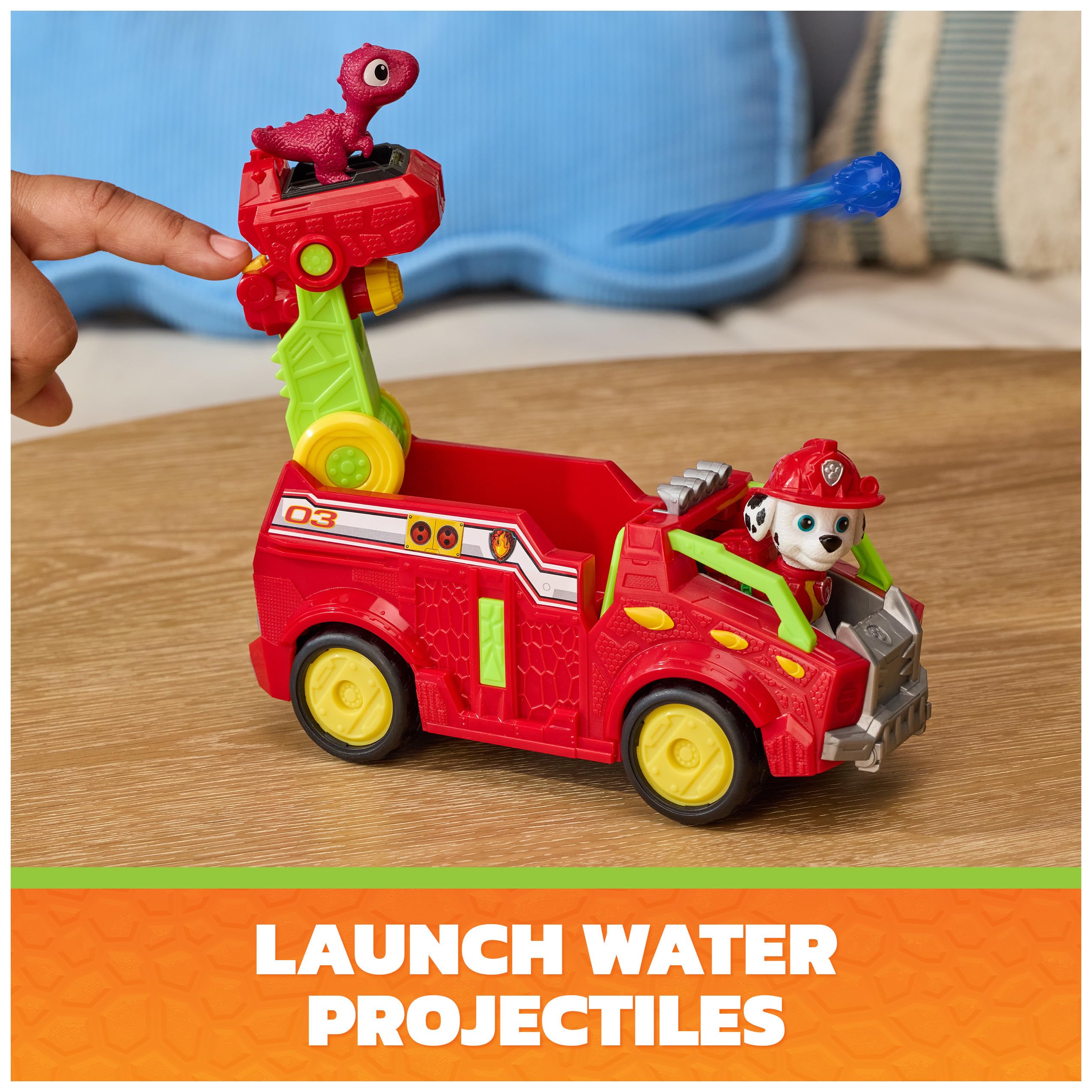 Toy Vehicle Paw Patrol Marshall Dino Movie Firetruck 8-Inch