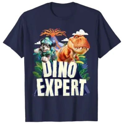 Kids T-Shirt Paw Patrol Dino Movie Rex and Timmy Dino Expert
