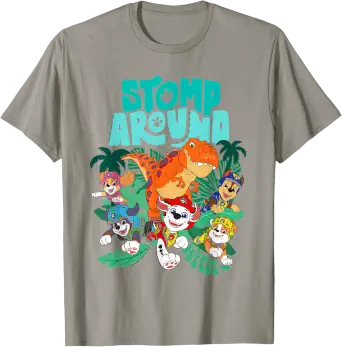 Graphic T-Shirt Paw Patrol Dino Movie Stomp Around Dino Pups